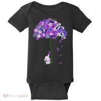 Alzheimer Awareness Cute Elephant I Will Remember For You Baby Bodysuit thumb 0
