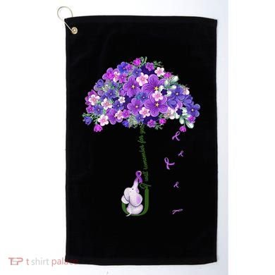 Alzheimer Awareness Cute Elephant I Will Remember For You Golf Towel