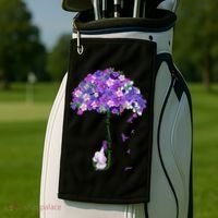 Alzheimer Awareness Cute Elephant I Will Remember For You Golf Towel thumb 2