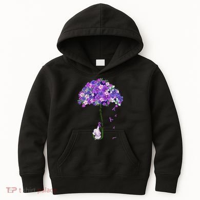 Alzheimer Awareness Cute Elephant I Will Remember For You Kids Hoodie