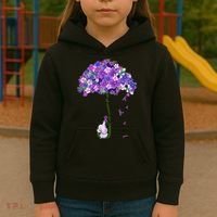 Alzheimer Awareness Cute Elephant I Will Remember For You Kids Hoodie thumb 3