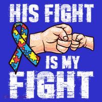 Autism Awareness Cute Gift Autism Mom Dad His Fight Is My Fight Women's Tank Top thumb 5