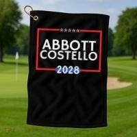 Abbot And Costello 2028 Is Funny Political Election Golf Towel thumb 1