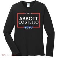 Abbot And Costello 2028 Is Funny Political Election Women's Long Sleeve Shirt thumb 0