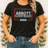 Abbot And Costello 2028 Is Funny Political Election Women's T-Shirt thumb 2