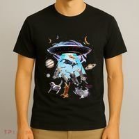Aliens Abducting Cats Cat Kittens Ufo Saucer Cat Lover Gifts T-Shirt thumb 3