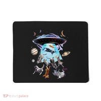 Aliens Abducting Cats Cat Kittens Ufo Saucer Cat Lover Gifts Mousepad thumb 0