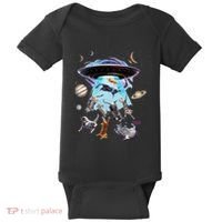 Aliens Abducting Cats Cat Kittens Ufo Saucer Cat Lover Gifts Baby Bodysuit thumb 0