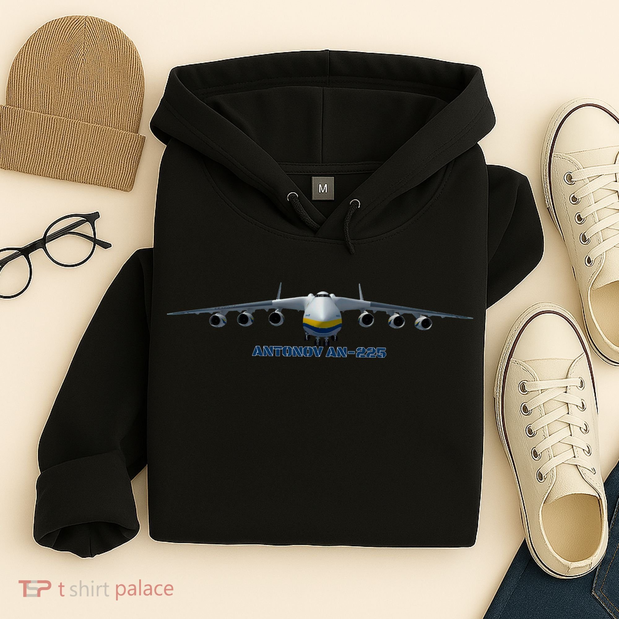 An225 Antonov Cargo Jet Plane Mriya Front Profile Hoodie