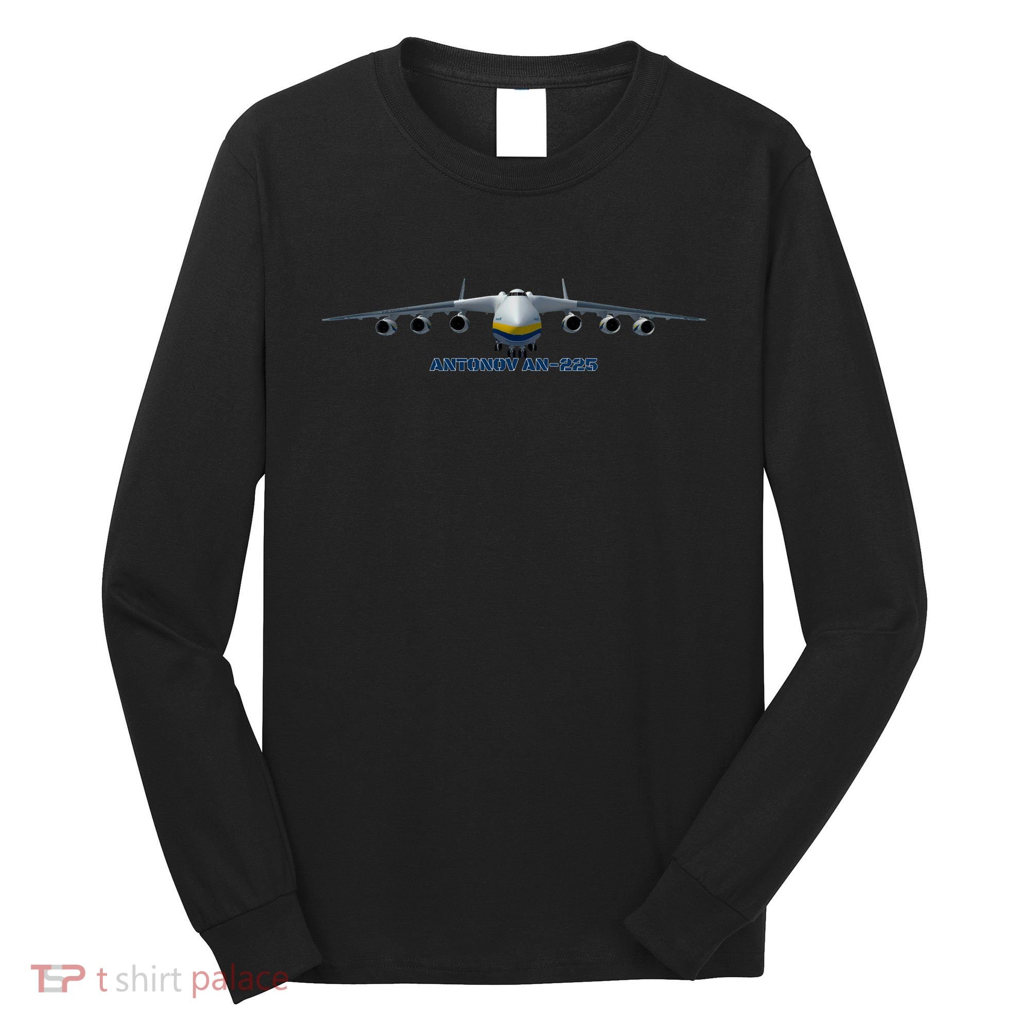 An225 Antonov Cargo Jet Plane Mriya Front Profile Long Sleeve Shirt