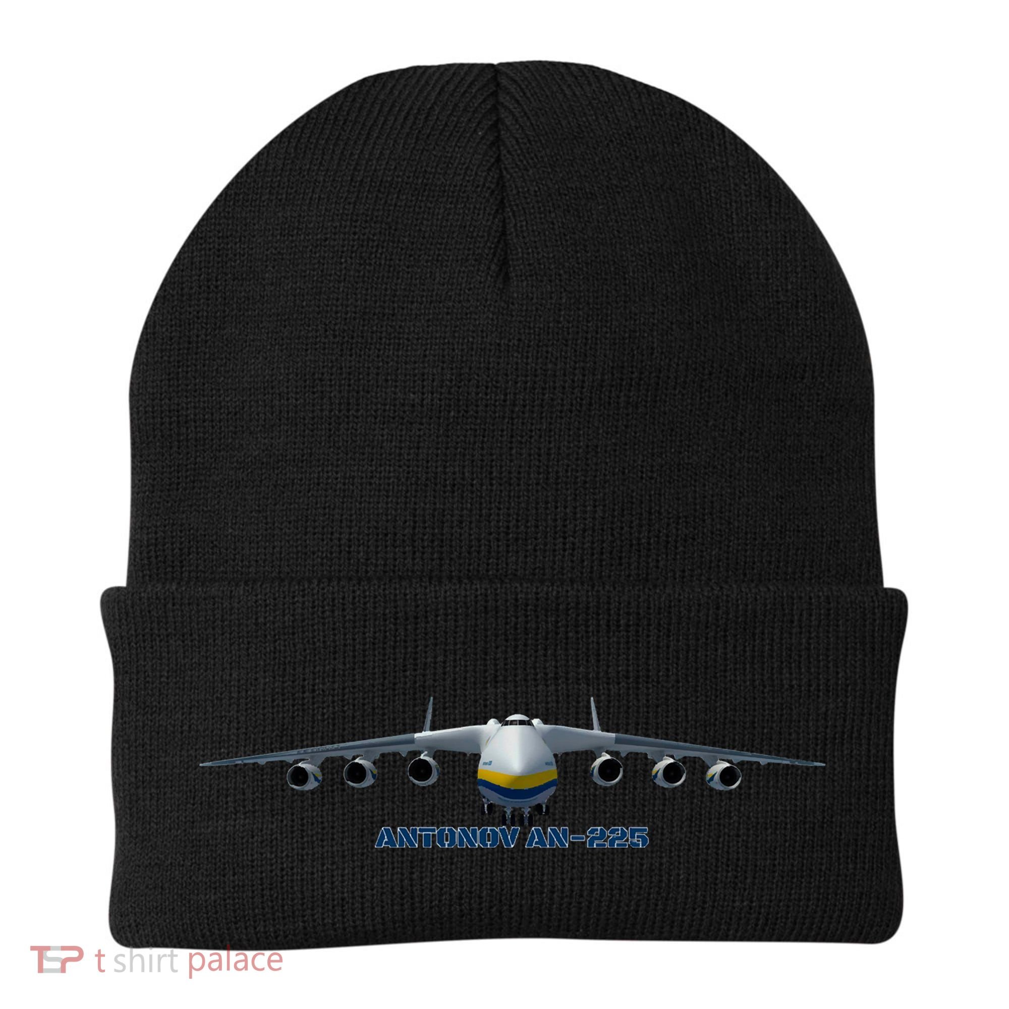 An225 Antonov Cargo Jet Plane Mriya Front Profile Beanie