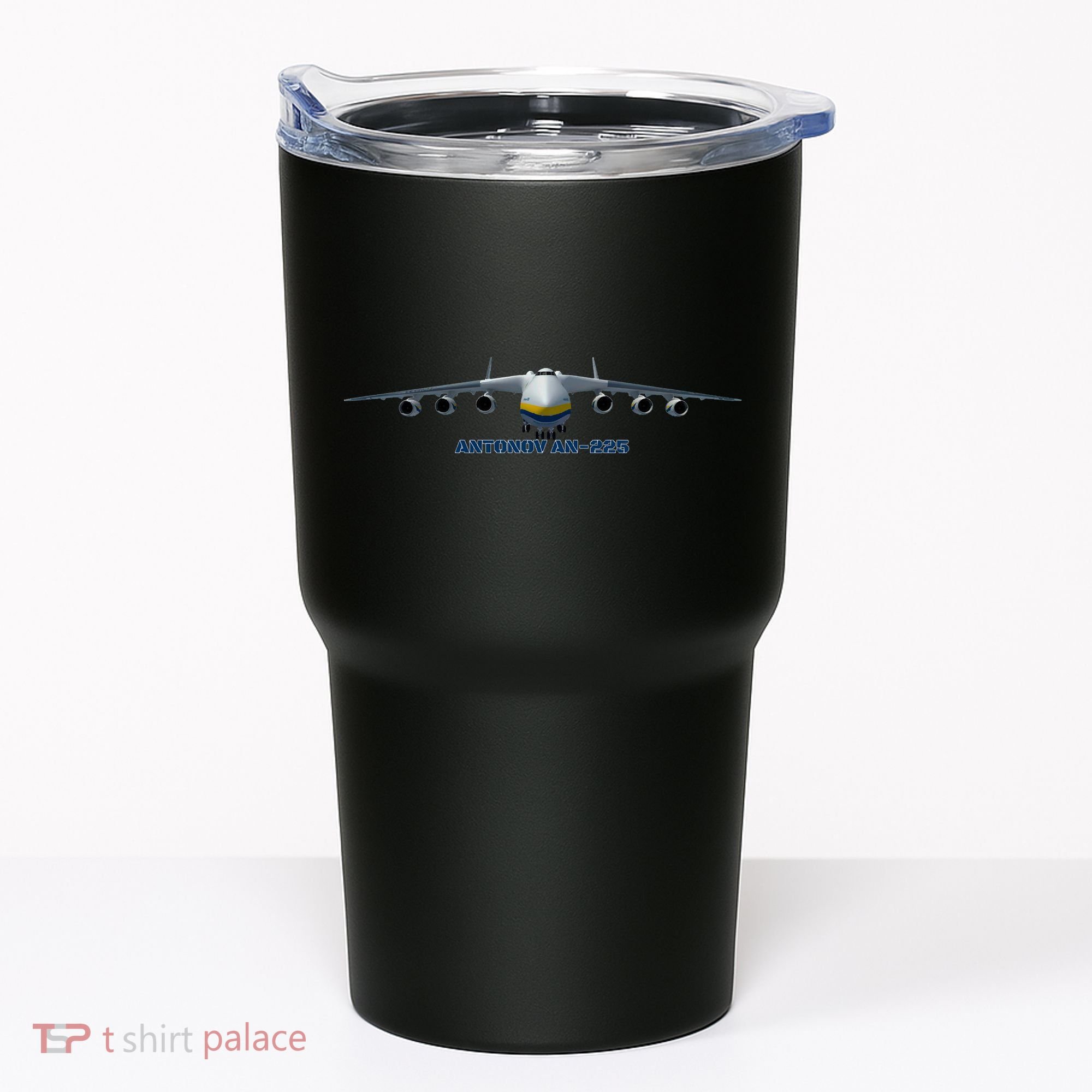 An225 Antonov Cargo Jet Plane Mriya Front Profile Tumbler