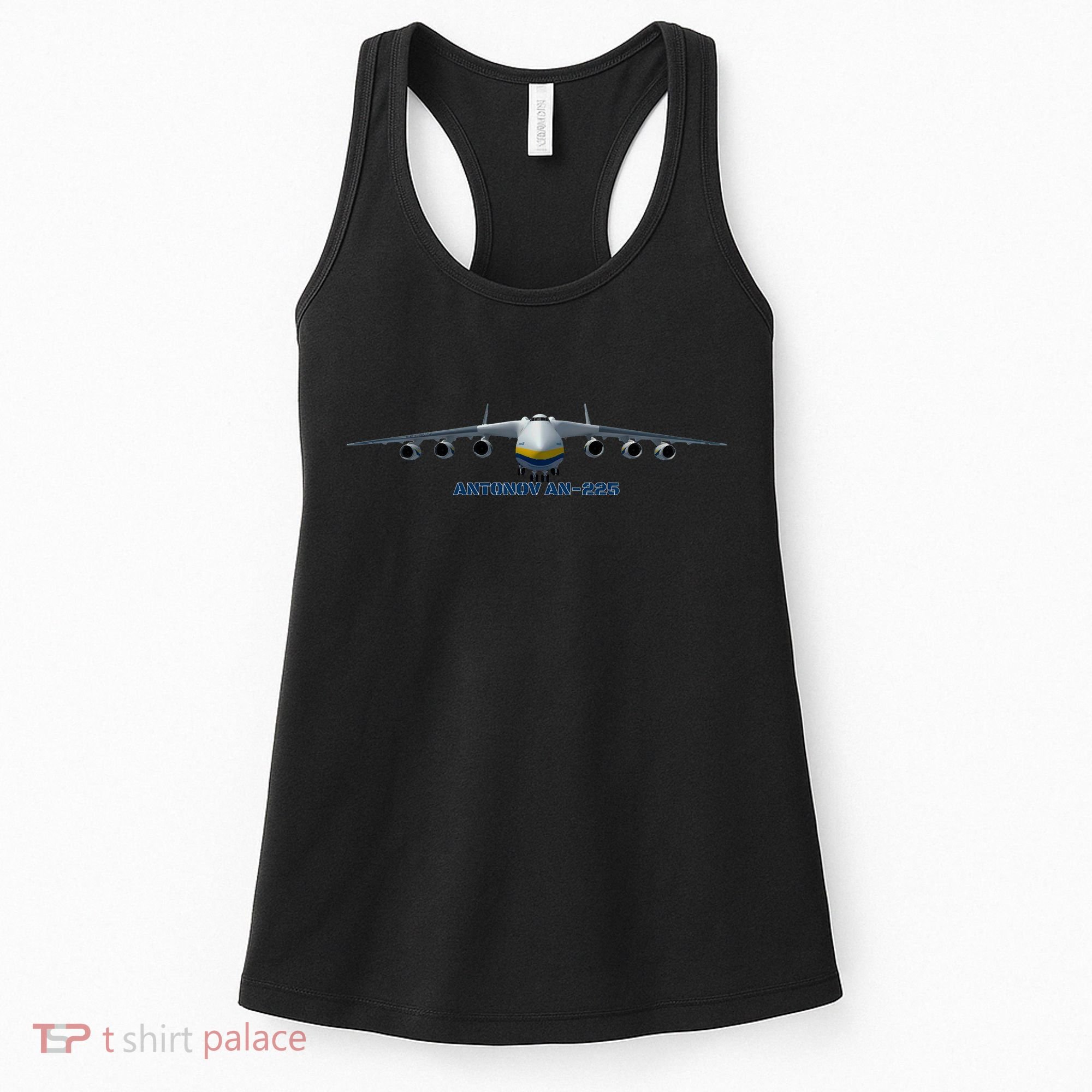 An225 Antonov Cargo Jet Plane Mriya Front Profile Women's Tank Top