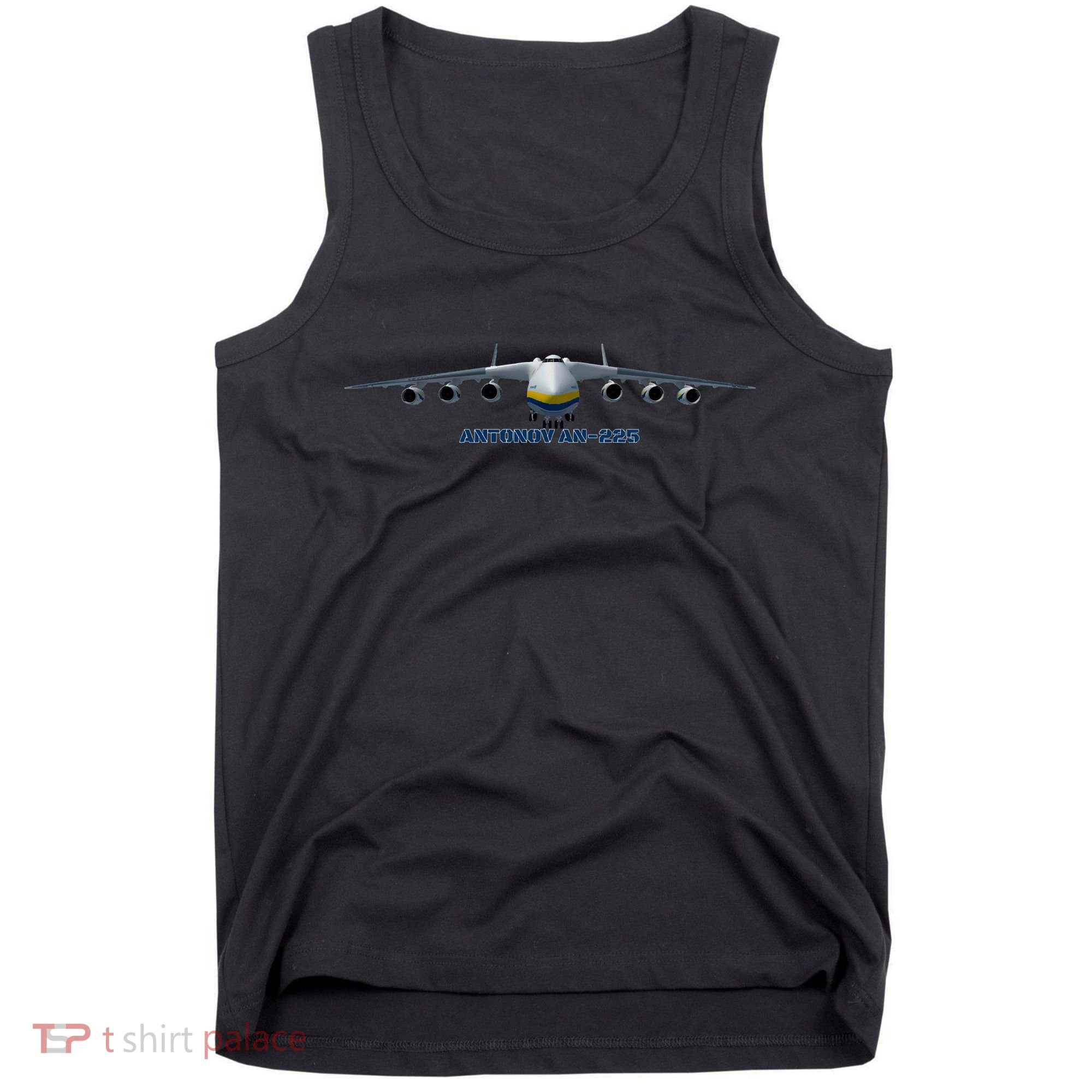 An225 Antonov Cargo Jet Plane Mriya Front Profile Tank Top