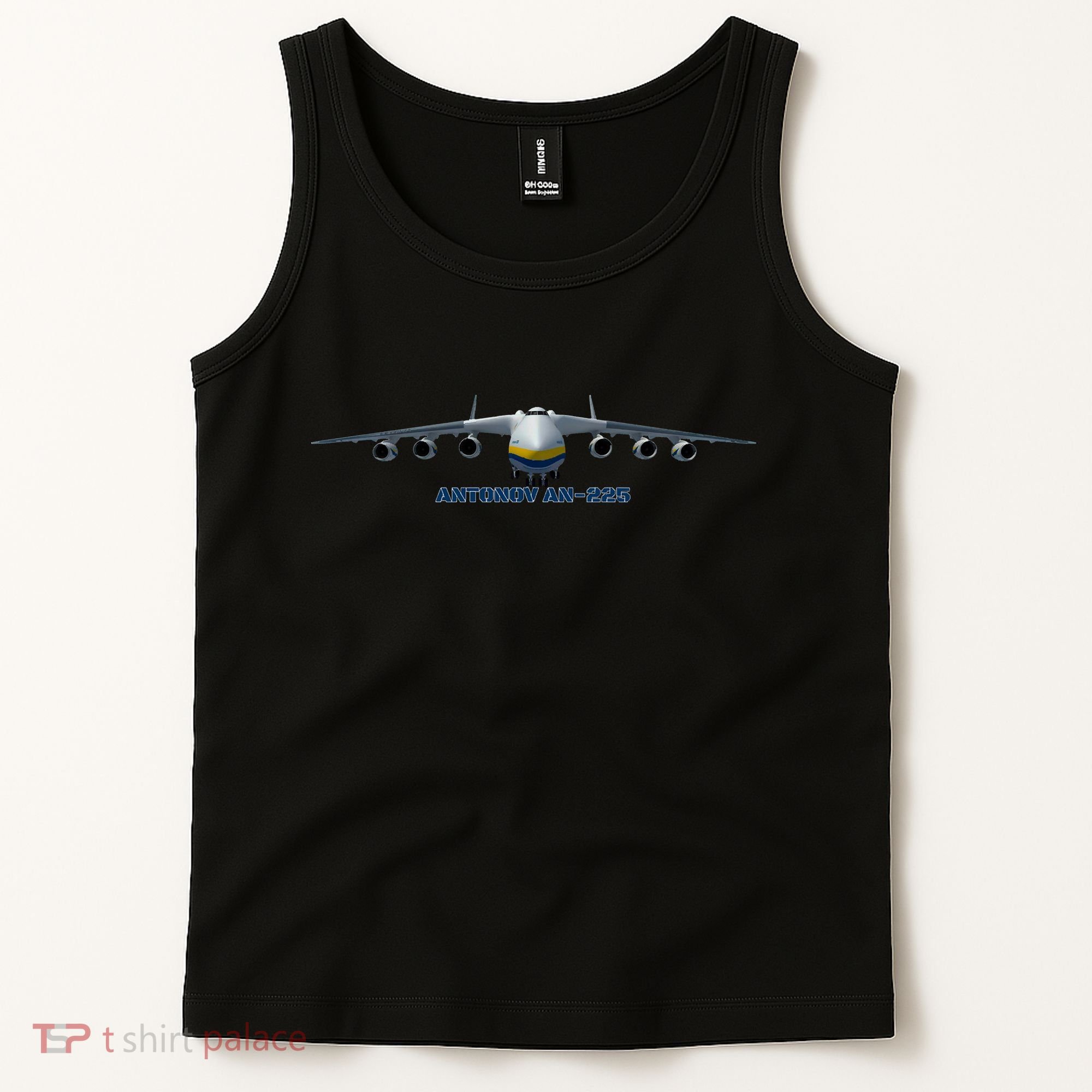An225 Antonov Cargo Jet Plane Mriya Front Profile Tank Top