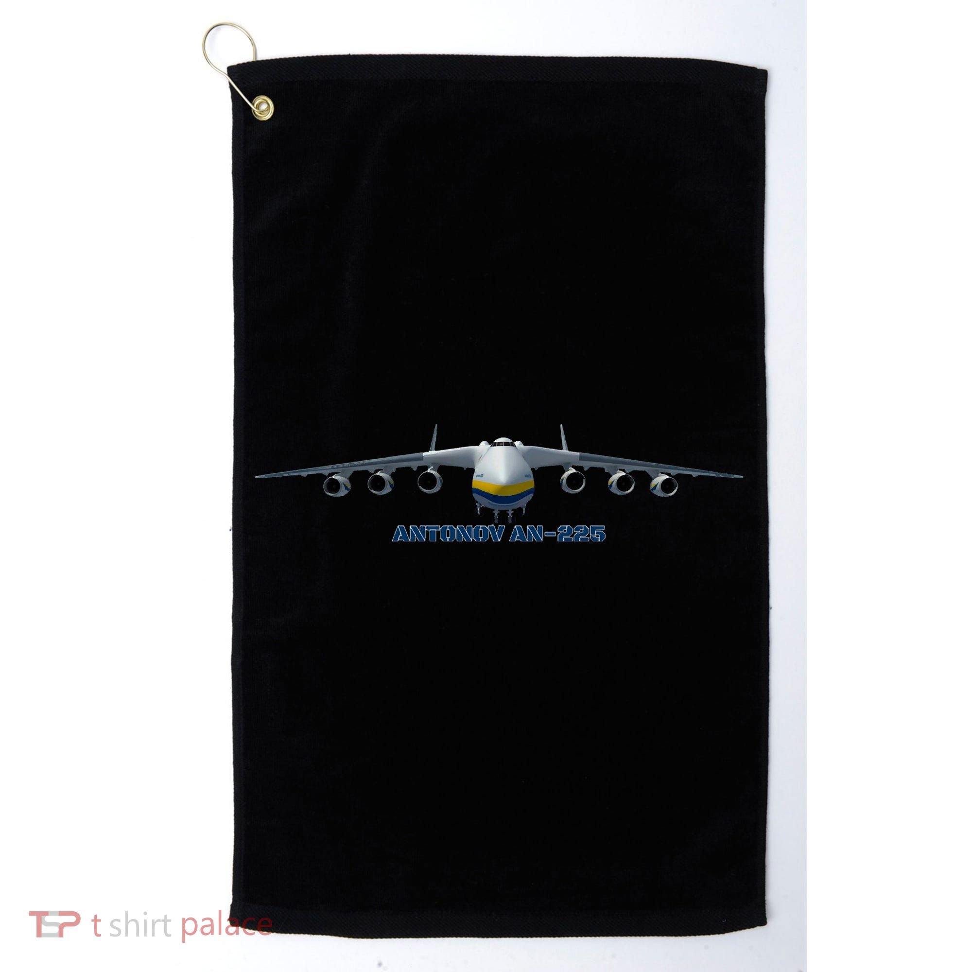 An225 Antonov Cargo Jet Plane Mriya Front Profile Golf Towel