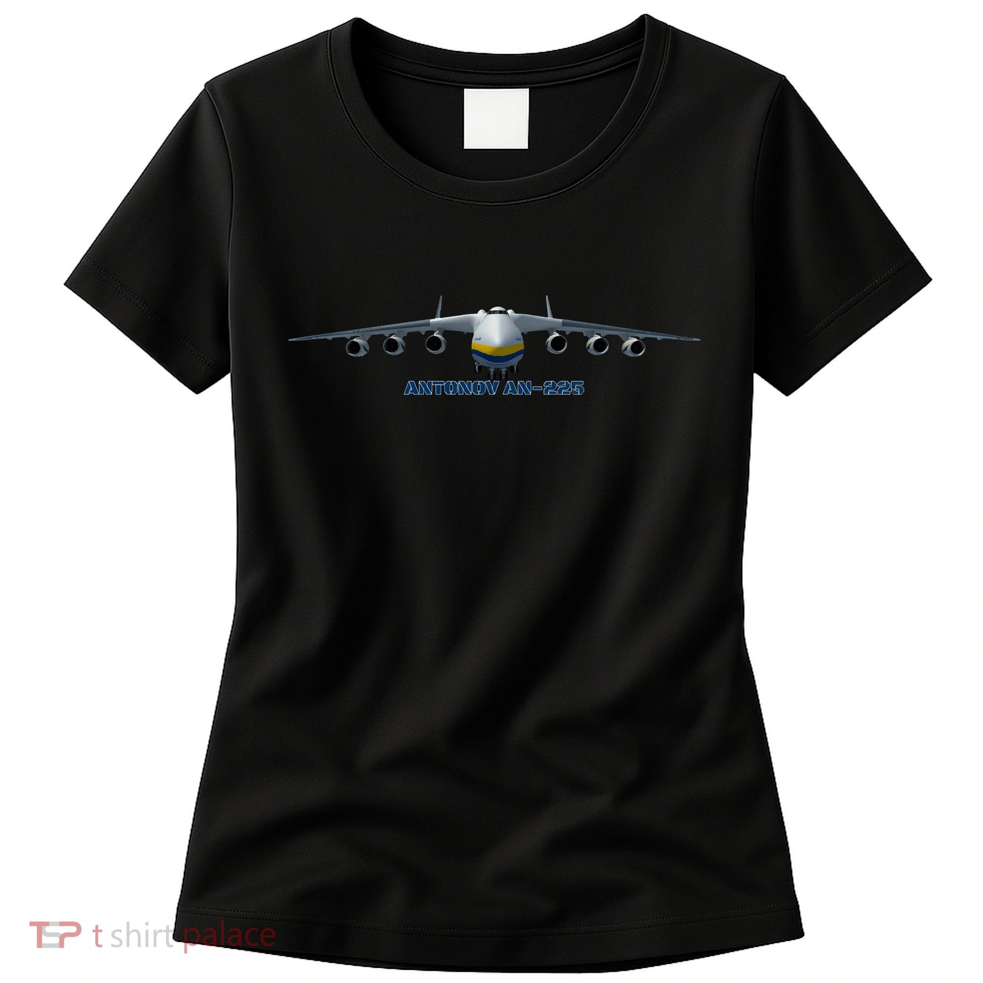 An225 Antonov Cargo Jet Plane Mriya Front Profile Women's T-Shirt