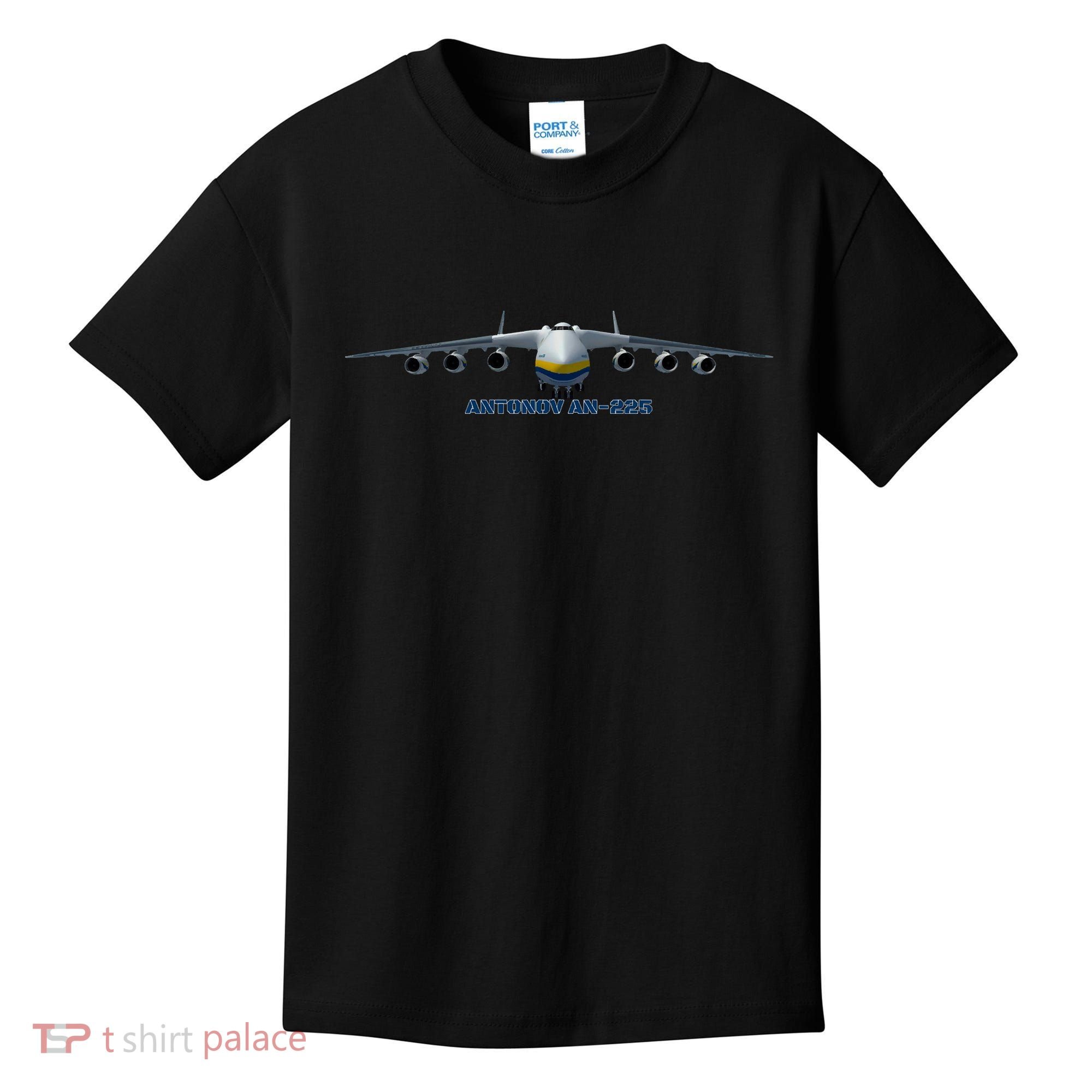 An225 Antonov Cargo Jet Plane Mriya Front Profile Kids T-Shirt