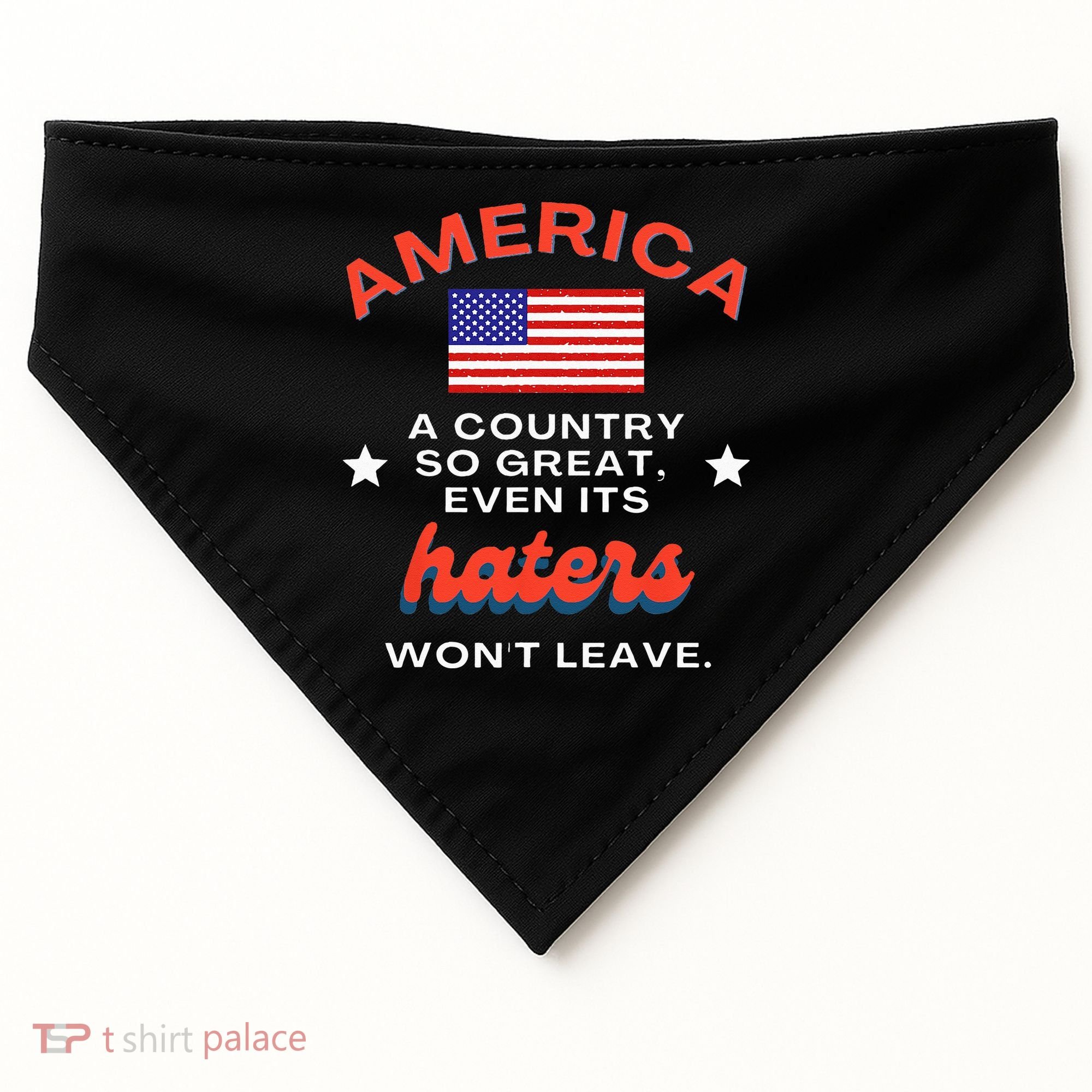 America A Country So Great Even Its Haters Wont Leave USA-Made Doggie Bandana