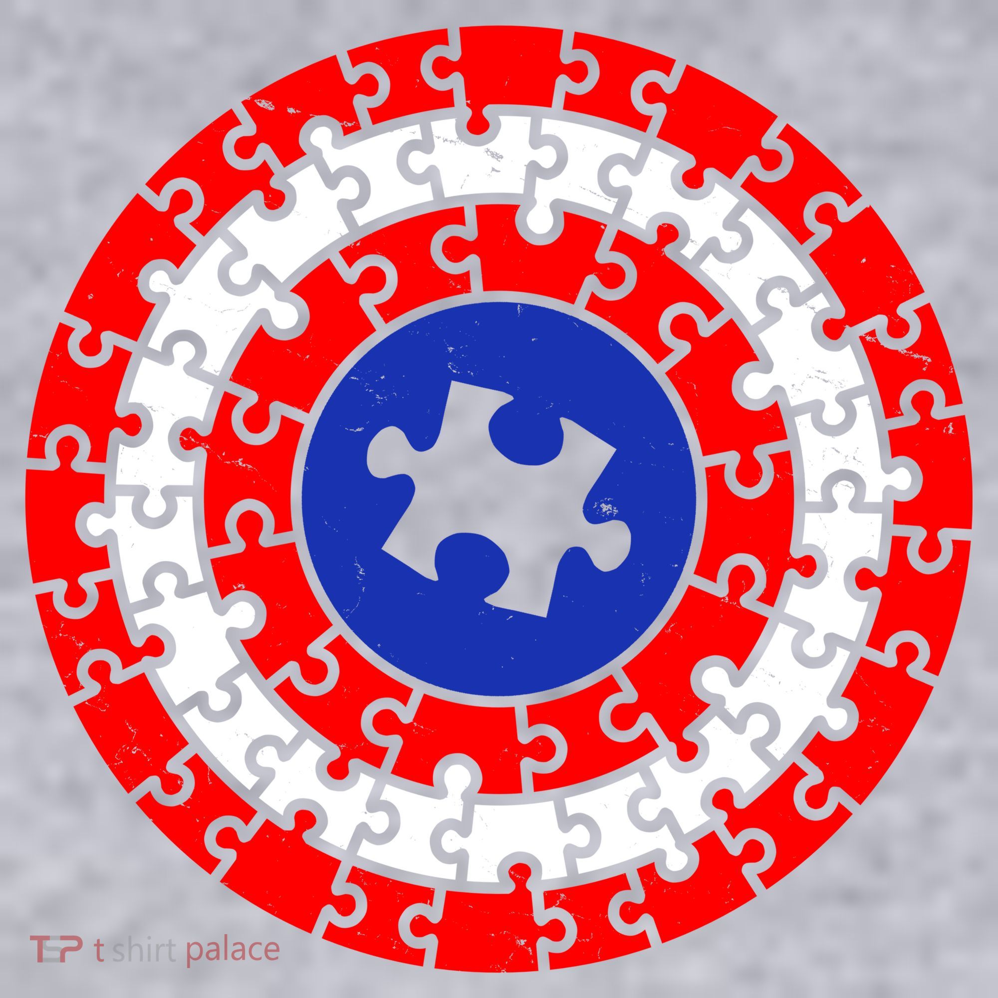 Autism Awareness Captain Puzzle Shield Women's Racerback Cropped Tank