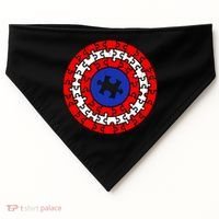 Autism Awareness Captain Puzzle Shield USA-Made Doggie Bandana thumb 0