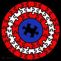 Autism Awareness Captain Puzzle Shield Backpack thumb 2