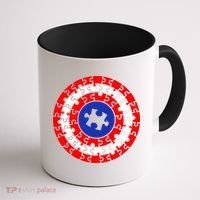Autism Awareness Captain Puzzle Shield Coffee Mug thumb 1