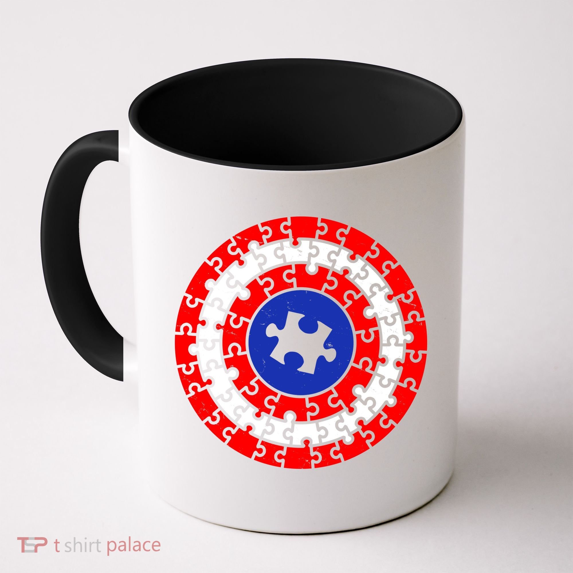 Autism Awareness Captain Puzzle Shield Coffee Mug