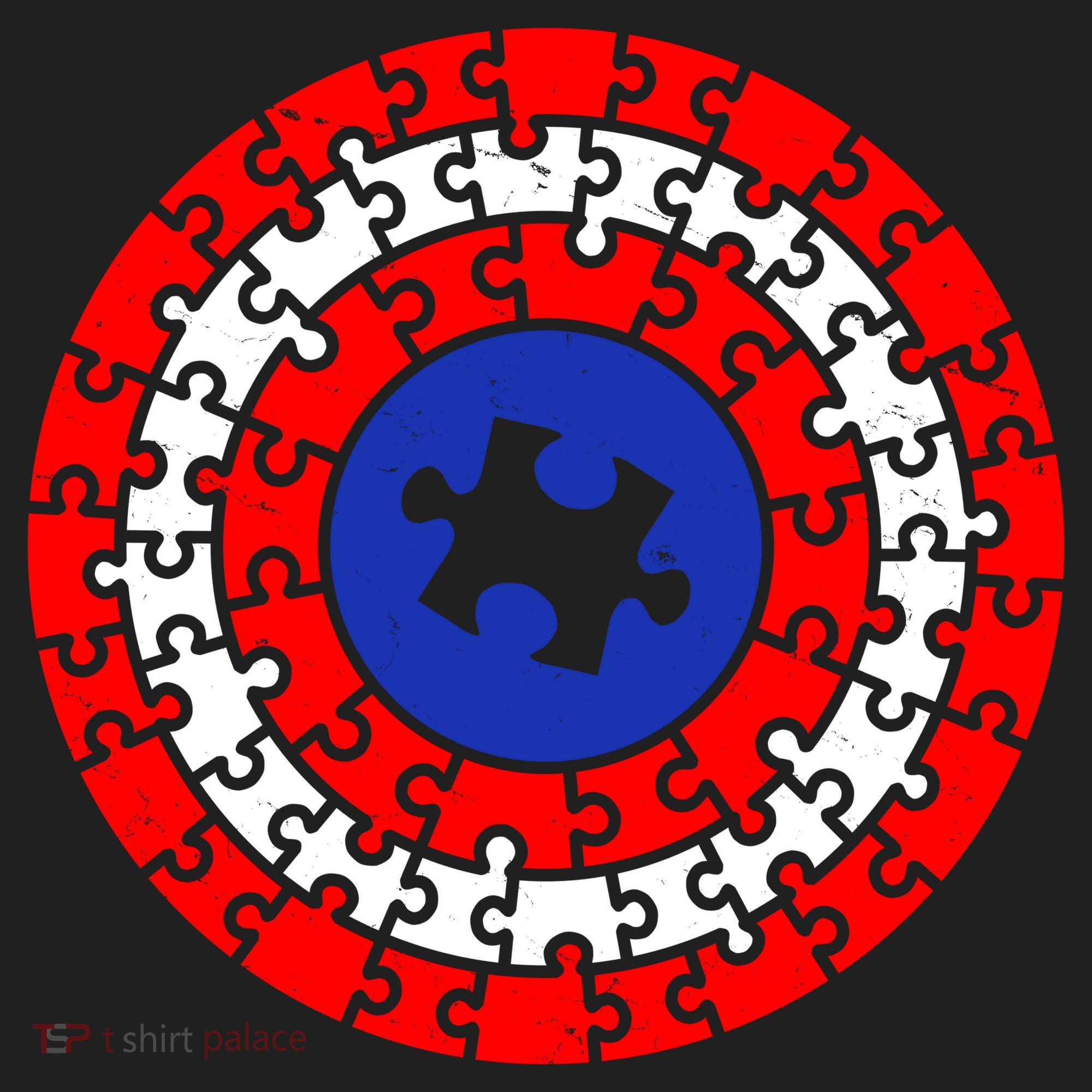 Autism Awareness Captain Puzzle Shield Beanie