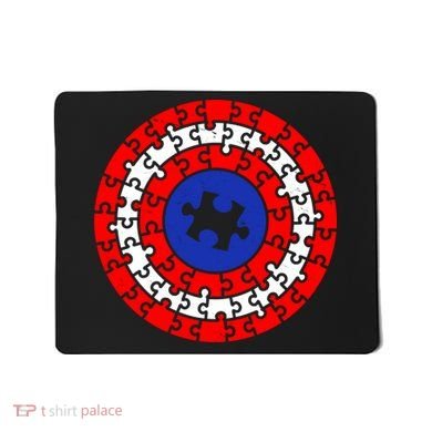 Autism Awareness Captain Puzzle Shield Mousepad