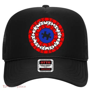 Autism Awareness Captain Puzzle Shield Hat