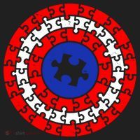 Autism Awareness Captain Puzzle Shield Hat thumb 2