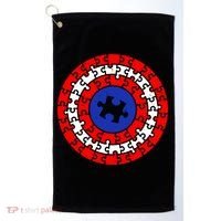 Autism Awareness Captain Puzzle Shield Golf Towel thumb 0