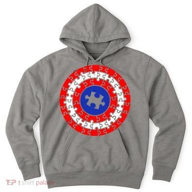 Autism Awareness Captain Puzzle Shield Hoodie