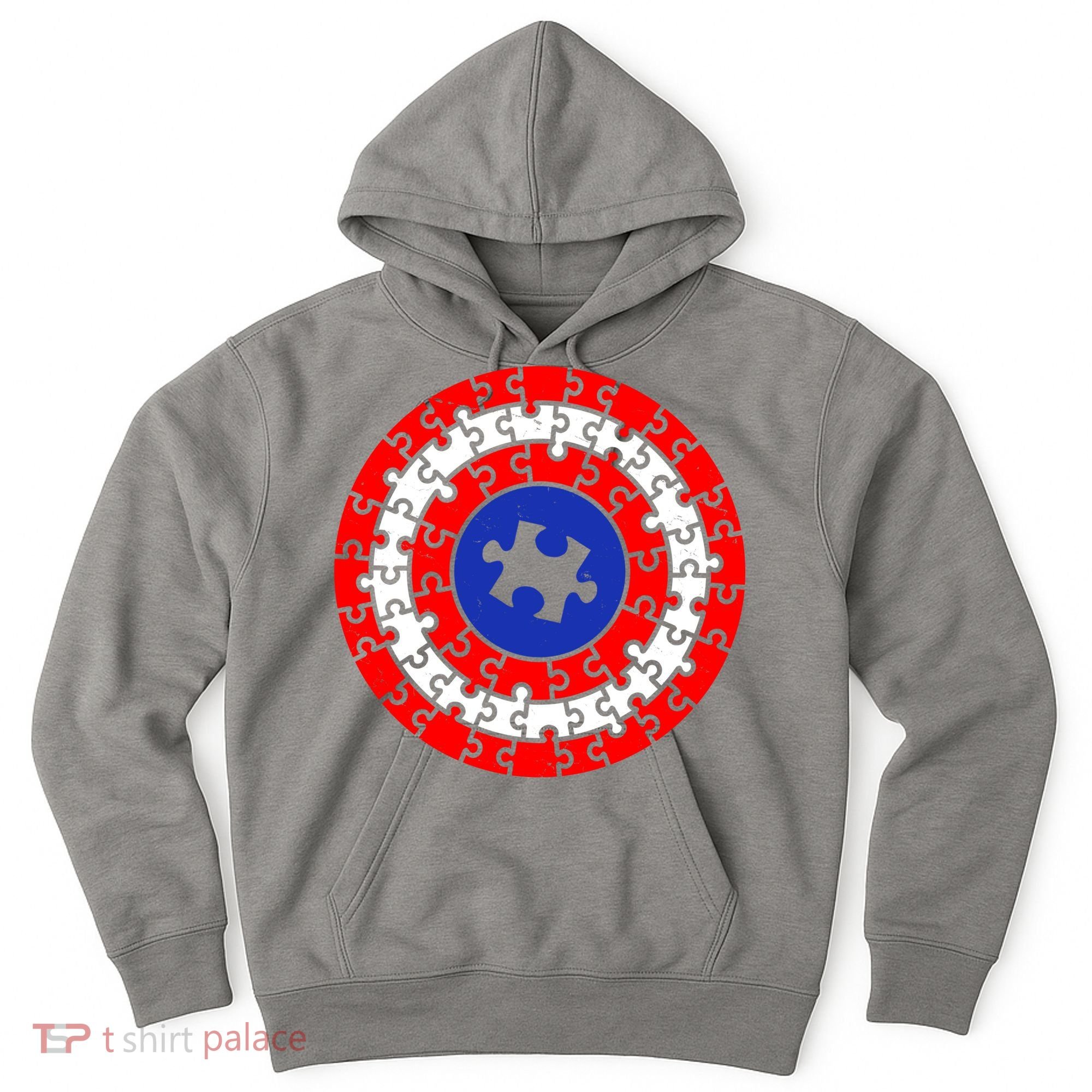 Autism Awareness Captain Puzzle Shield Hoodie