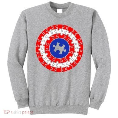 Autism Awareness Captain Puzzle Shield Sweatshirt