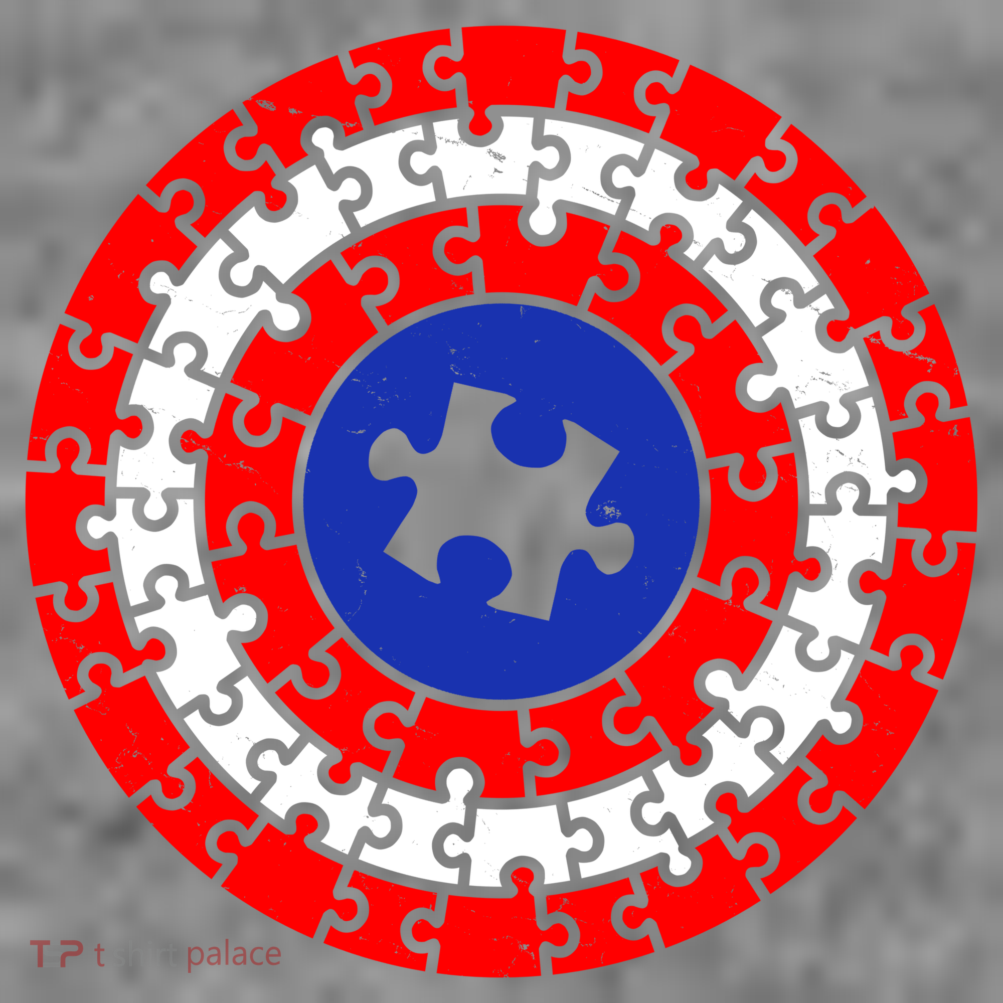 Autism Awareness Captain Puzzle Shield Baby Bodysuit