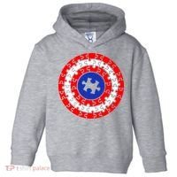 Autism Awareness Captain Puzzle Shield Toddler Hoodie thumb 0