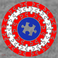 Autism Awareness Captain Puzzle Shield Kids T-Shirt thumb 4
