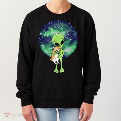 Alien And Cat Women's Sweatshirt