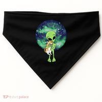 Alien And Cat USA-Made Doggie Bandana thumb 0