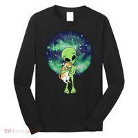 Alien And Cat Long Sleeve Shirt thumb 0