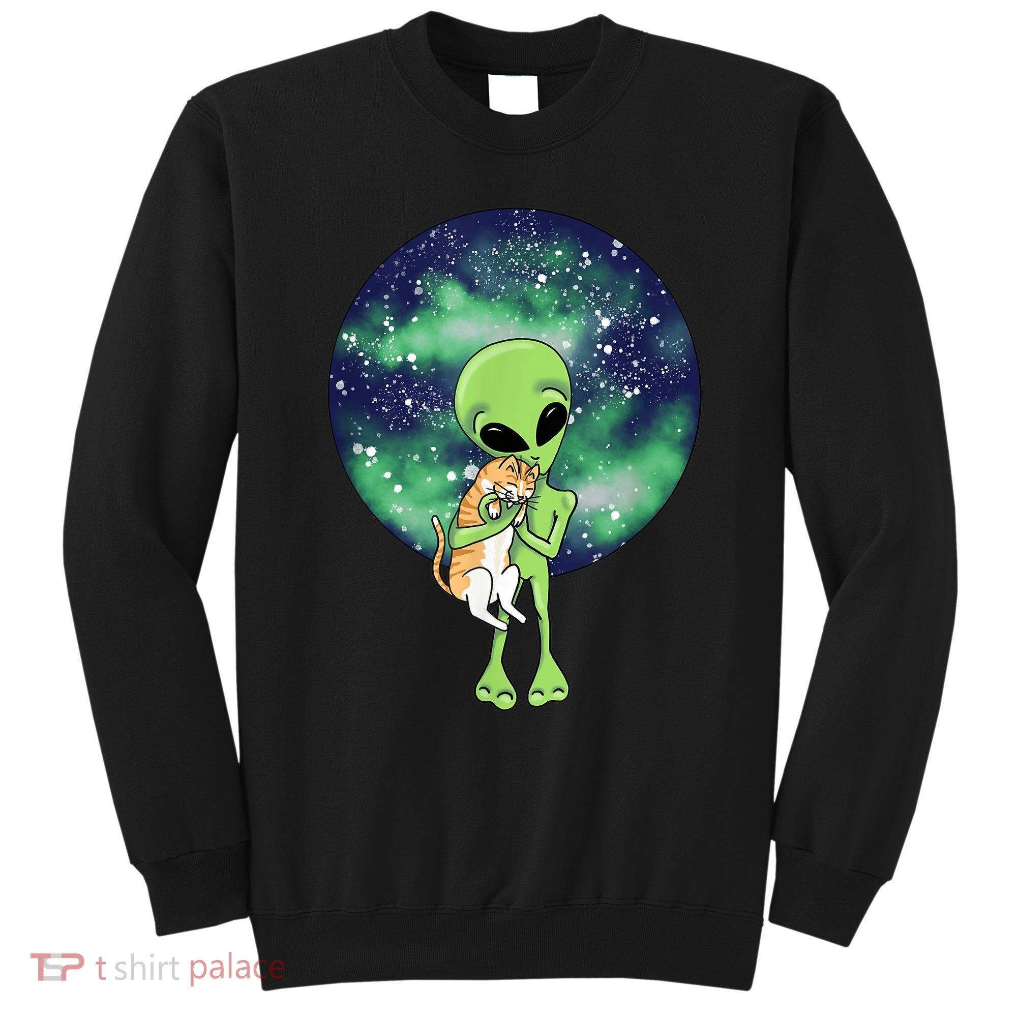 Alien And Cat Sweatshirt