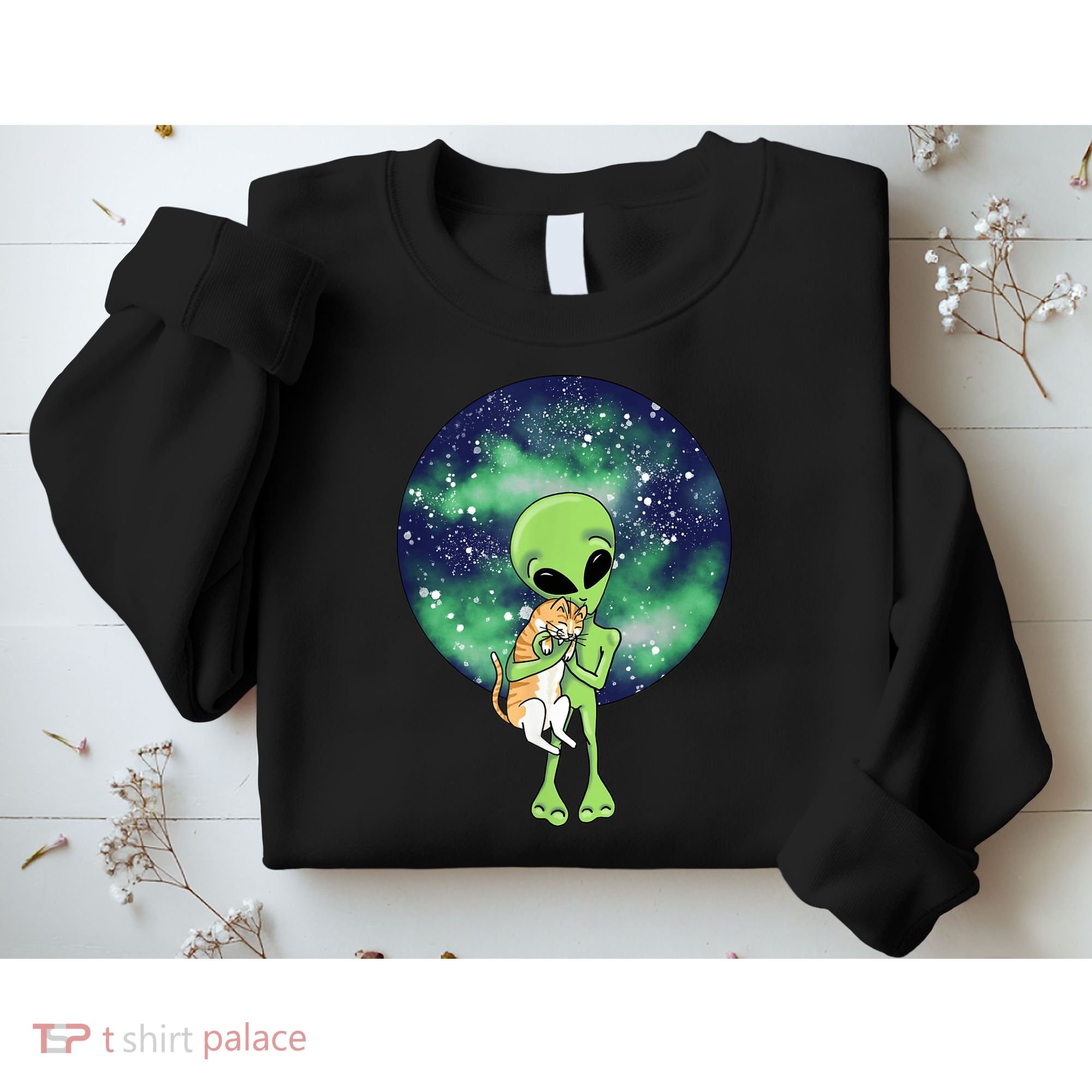 Alien And Cat Sweatshirt