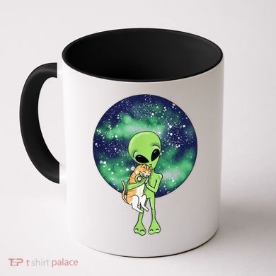 Alien And Cat Coffee Mug