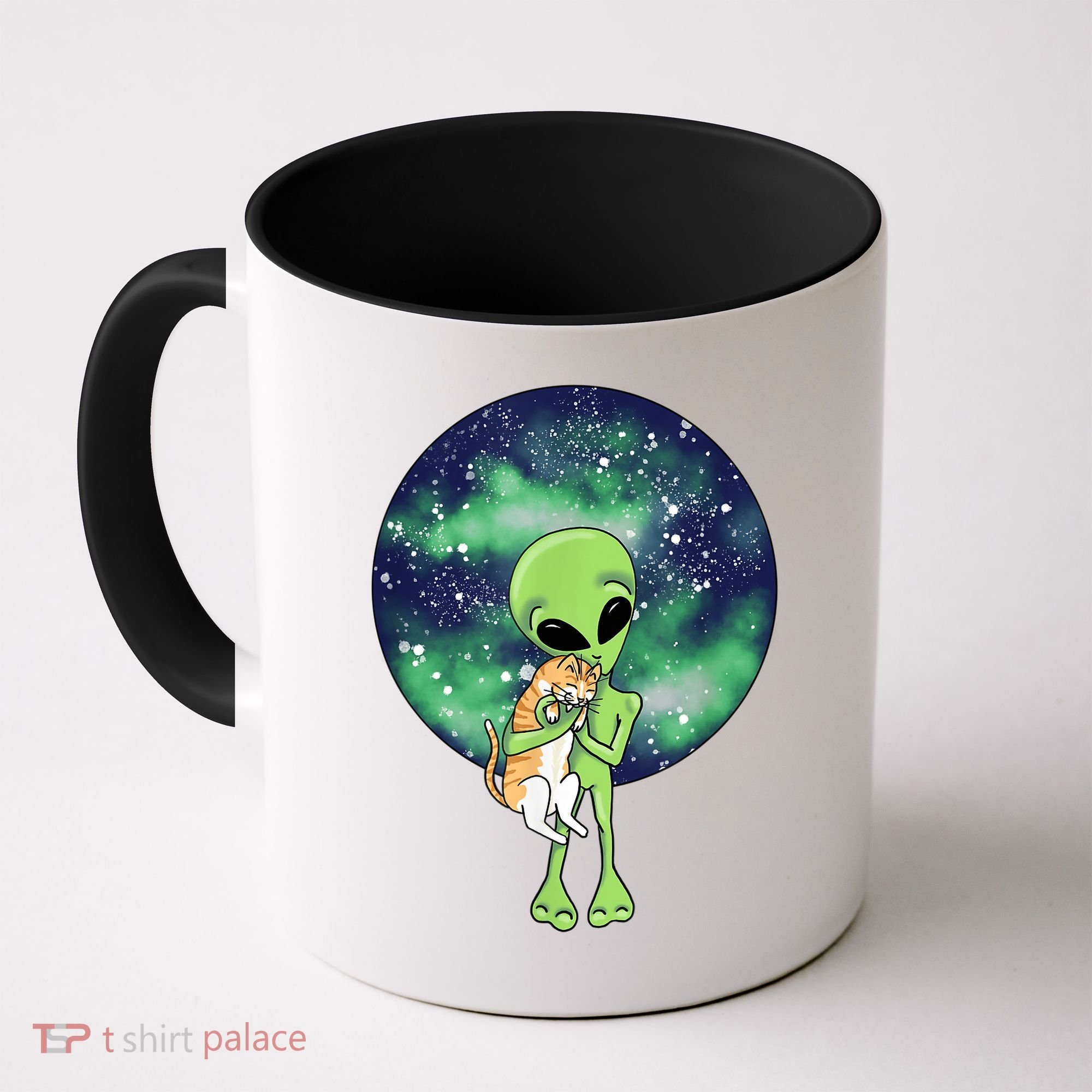 Alien And Cat Coffee Mug
