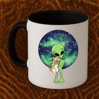 Alien And Cat Coffee Mug thumb 2