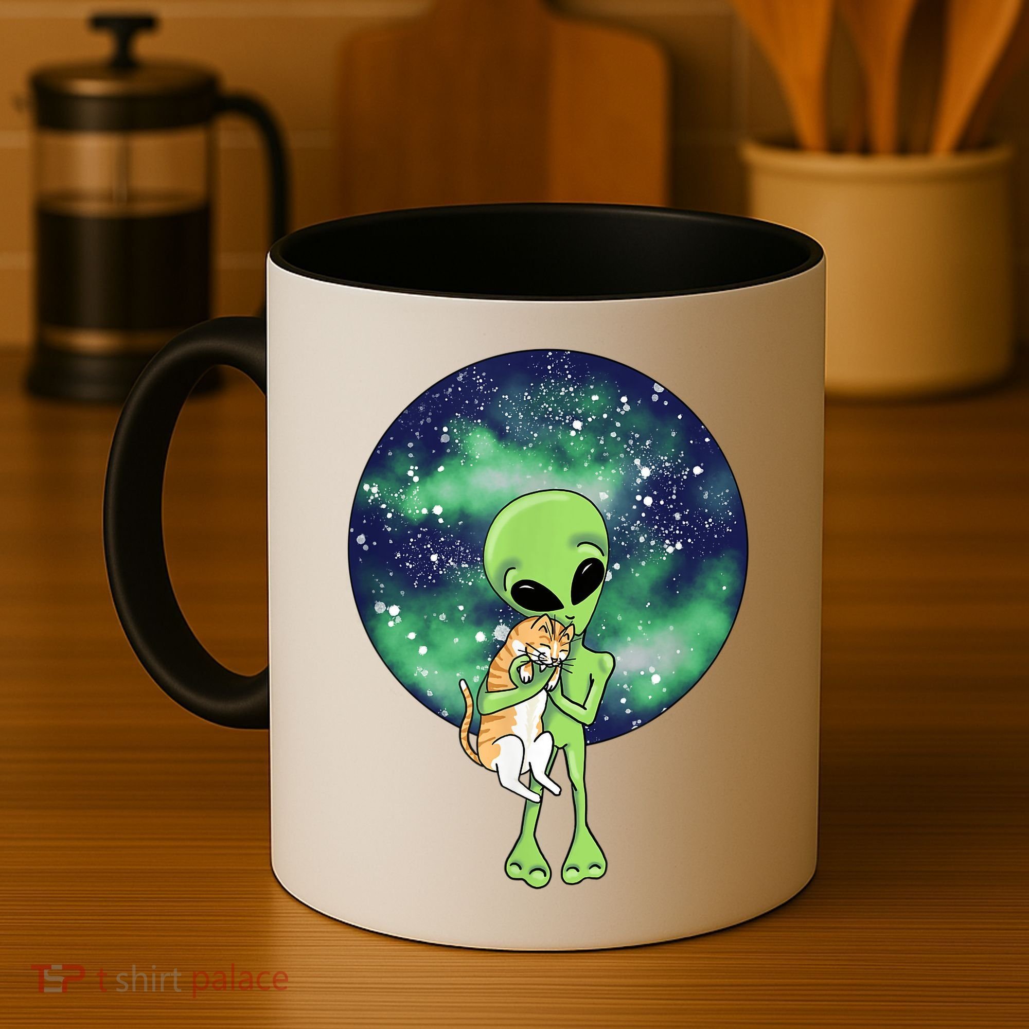 Alien And Cat Coffee Mug