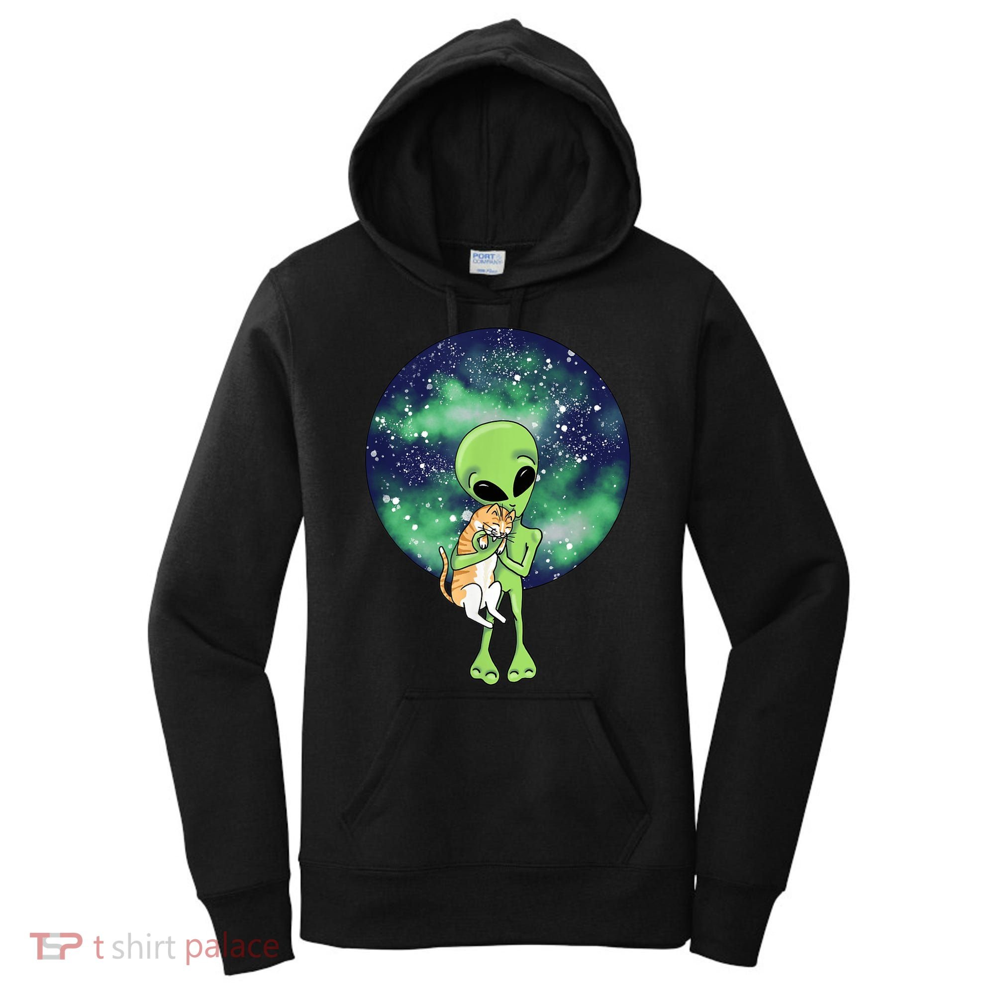 Alien And Cat Women's Hoodie