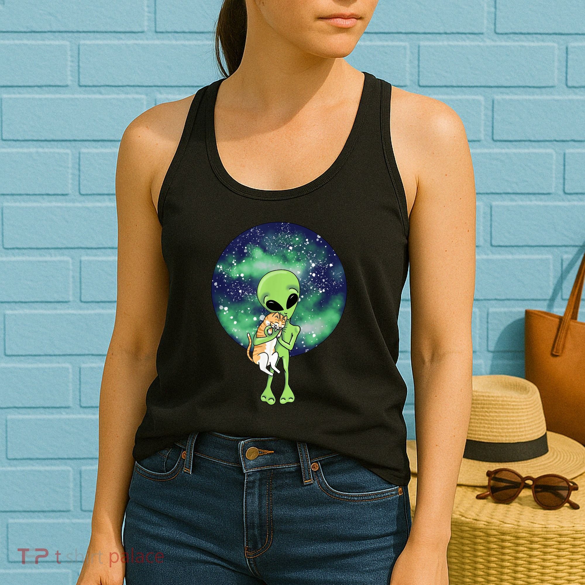 Alien And Cat Women's Tank Top